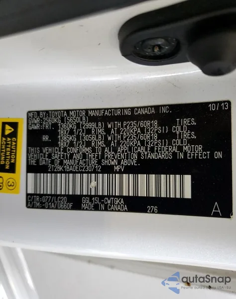 2014 Lexus Rx 350 Base from USA, damaged, VIN 2T2BK1BA0EC230712